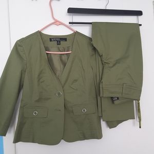 Kasper Sportwear Suit & Pants Avocado Green